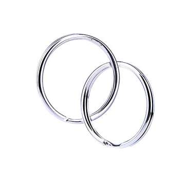 Livder 150 Pieces Split Key Rings Keyrings Bulk for Keychain and Art Crafts, 1 Inch