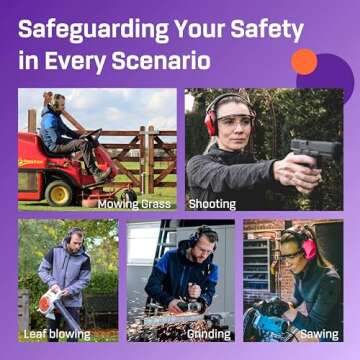 Vanderfields Hearing Protection Ear Muffs for Noise Reduction, 26dB Certified, Noise Cancelling Safety Ear Protection for Shooting, Adult Headphones for Lawn Mowing, DIY, Construction, Woodworking