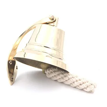 THDC 5" Solid Brass Wall Mount Bell for Celebrations