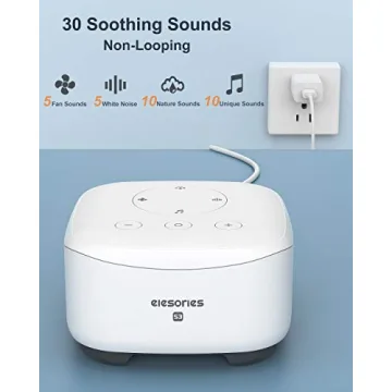 Elesories White Noise Machine with 30 Soothing Sounds