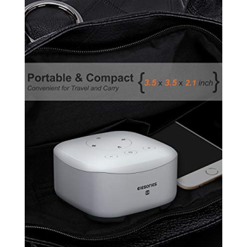 Elesories White Noise Machine with 30 Soothing Sounds