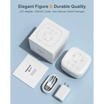 Elesories White Noise Machine with 30 Soothing Sounds