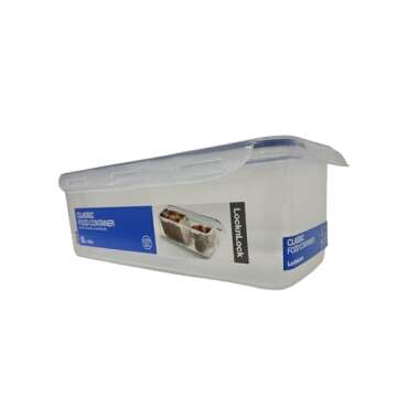 LOCK & LOCK Easy Essentials Food Storage lids/Airtight containers, BPA Free, Bread Box-21.1 Cup, Clear