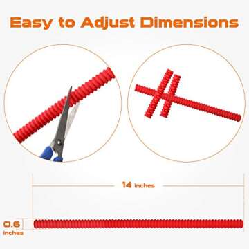 Boao 8 Pack Oven Rack Shields 14 Inches Silicone Protectors Guards Heat Resistant Oven Rack Edge Cov...