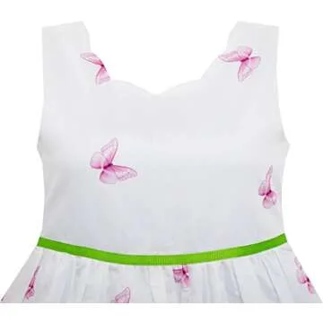 HN93 Girls Sunflower Dress for Summer Fun, Size 6