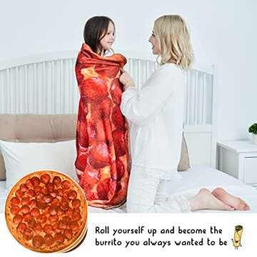 Casofu Burritos Tortilla Throw Blanket - Cozy Fun for All Ages!