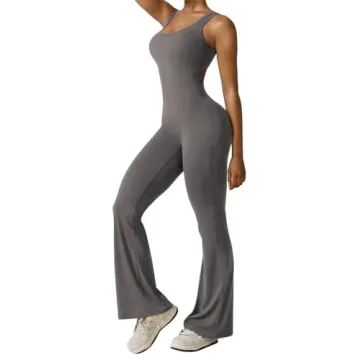 Stylish Vertvie Sleeveless Flare Jumpsuit for Women