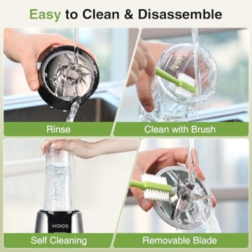 KOIOS Smoothie Blender: 1000W Power for Smoothies and More