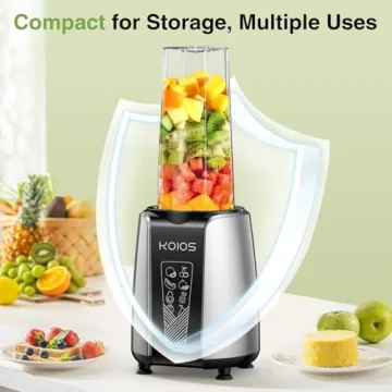 KOIOS Smoothie Blender: 1000W Power for Smoothies and More