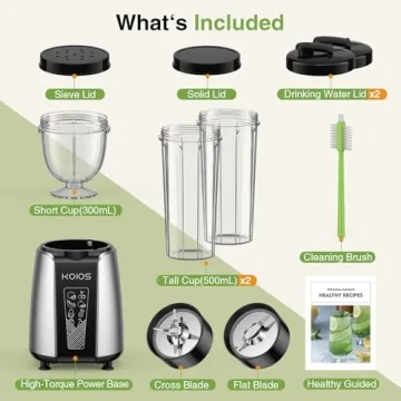 KOIOS Smoothie Blender: 1000W Power for Smoothies and More