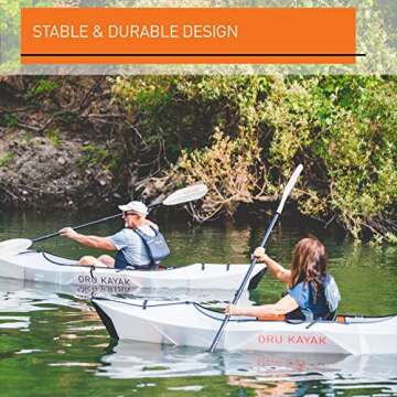 Oru Kayak Foldable Kayak Inlet | Stable, Durable, Lightweight - Lake and River Kayaks - Beginner, Intermediate - Size (Unfolded): 9'8" x 31", Weight: 20 Lbs