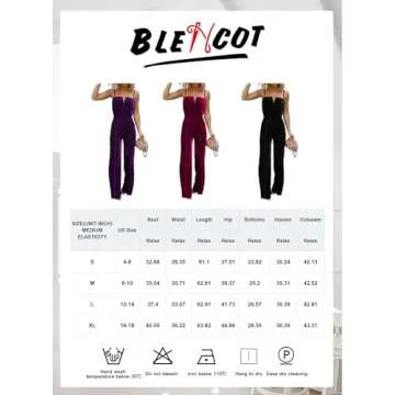 BLENCOT Sleeveless Velvet Jumpsuits For Women V Neck Spaghetti Straps Wide Leg Long Pants Dressy Rompers Winter Overalls Green Large