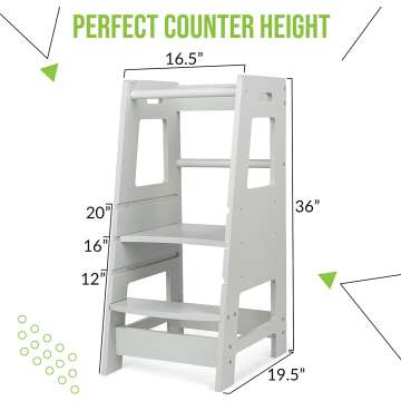 KidzWerks Toddler Standing Tower - Safe & Adjustable
