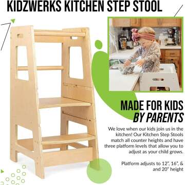 KidzWerks Toddler Standing Tower - Safe & Adjustable