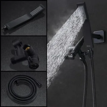 G-Promise All Metal Dual Shower Head Combo Matte Black