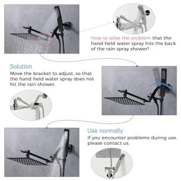 G-Promise All Metal Dual Shower Head Combo Matte Black