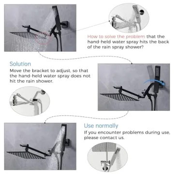 G-Promise All Metal Dual Shower Head Combo Matte Black