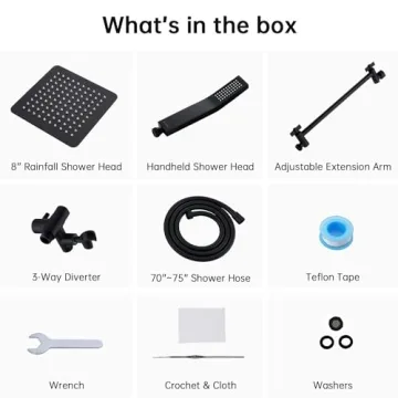 G-Promise All Metal Dual Shower Head Combo Matte Black