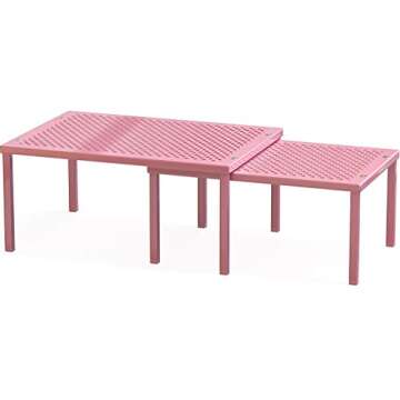 Simple Houseware Expandable Stackable Kitchen Counter Shelf Organizer, Pink, Metal Top, 11.25 in L x 7.9 in W x 5.4 in H
