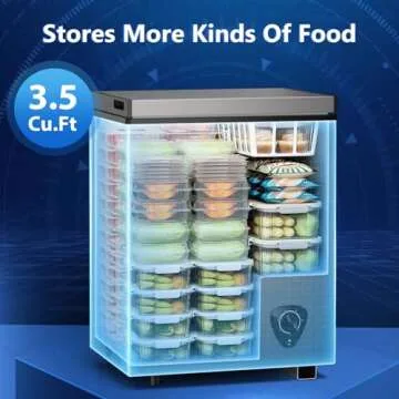 LifePlus 3.5 Cu.Ft Chest Freezer for Quick Cooling