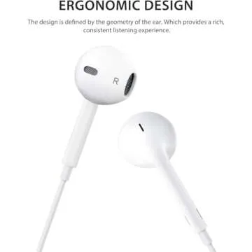 Wired Earbuds Headphones, iPhone Wired Earphones with Lightning Connector (Built-in Microphone & Volume Control) Noise Canceling Isolating Headphones for iPhone 14/13/12/11/SE/X/XR/XS/8/7 -White