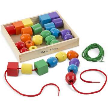 Melissa & Doug Lacing Beads - Educational Fun for Kids