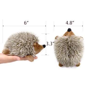 Pawaboo Squeaky Hedgehog Plush Dog Toy - Safe & Durable for Puppies and Dogs