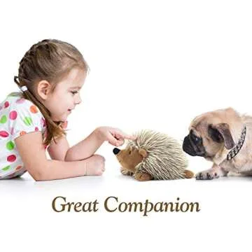 Pawaboo Plush Hedgehog Dog Toy for All Sizes