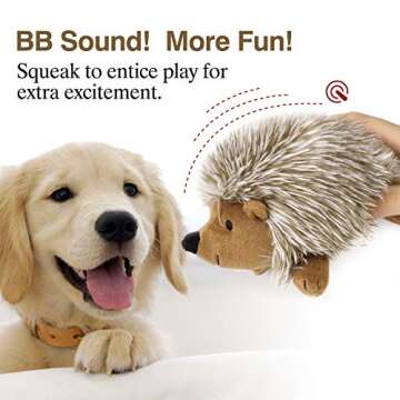 Pawaboo Plush Hedgehog Dog Toy for All Sizes