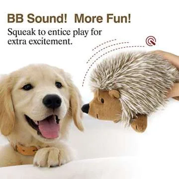 Pawaboo Plush Hedgehog Dog Toy for All Sizes