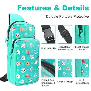 Tangaroa Switch Bag for Switch / Switch OLED - Switch Accessories Travel Crossbody Bag - Portable Backpack (ACNH)
