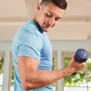 JFIT Neoprene Dumbbell Set 32 LB with Durable Rack