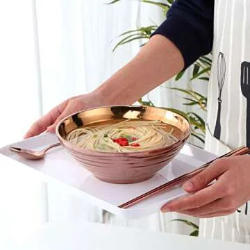 Double Layer Ramen Bowl Set with Spoons and Chopsticks
