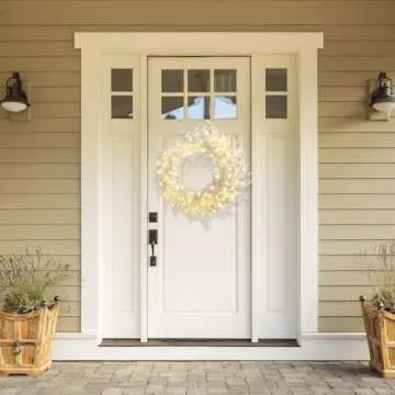 ENVEN Prelit Christmas Wreath with 50 LED Lights