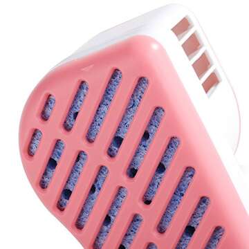 WoneNice Portable Small Fan & Mini-air Conditioner, Runs On Batteries Or USB (Pink)
