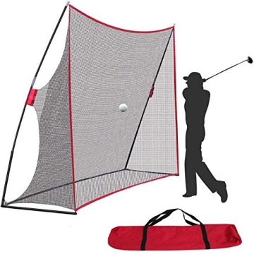Golf Net 10x7ft Portable Golf Practice Net w/Carry Bag for Indoor Outdoor Backyard Driving Hitting C...