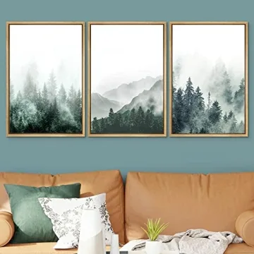 SIGNWIN Framed Canvas Print Set - Woodland Art for Home