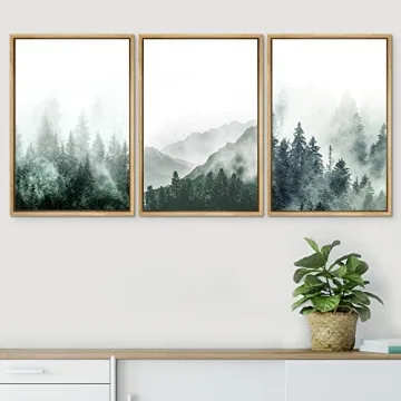 SIGNWIN Framed Canvas Print Set - Woodland Art for Home