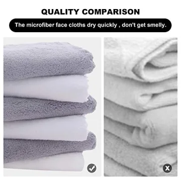 Premium MOONQUEEN Microfiber Facial Cloths 12 Pack