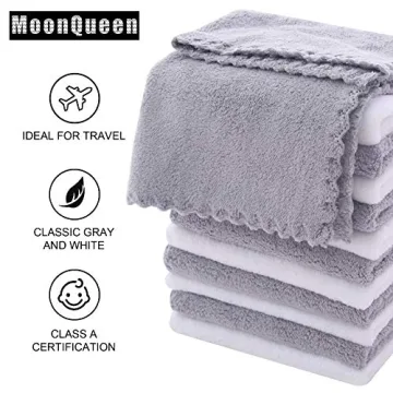 Premium MOONQUEEN Microfiber Facial Cloths 12 Pack