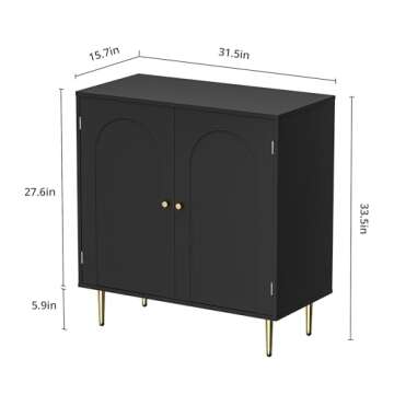 Housoul Sideboard Buffet with 2 Doors, Coffee Bar Cabinet with Adjustable Shelf, Liquor Cabinet with...