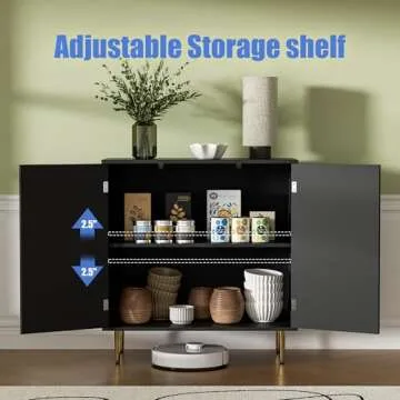 Stylish Housoul Sideboard Buffet with Adjustable Shelves