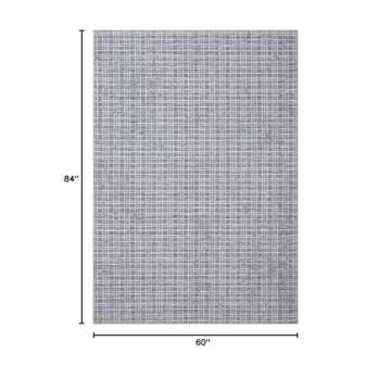 GAOMON 5x7 Washable Rug Non Slip Modern Checkered Rug Soft Faux Wool Floor Carpet Indoor Contemporar...