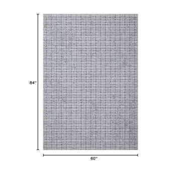 GAOMON 5x7 Washable Rug Non Slip Modern Checkered Rug Soft Faux Wool Floor Carpet Indoor Contemporar...