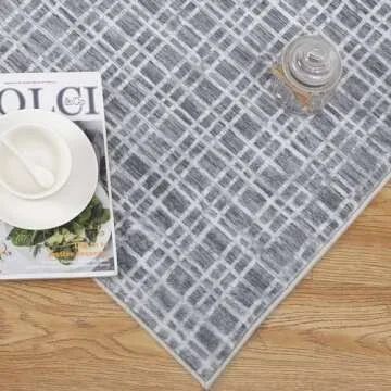 Soft Washable Rug - GAOMON Non Slip 5x7 Grey