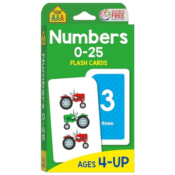 School Zone Numbers Flash Cards: Toddler, Preschool, Kindergarten, Learn Math, Addition, Subtraction...