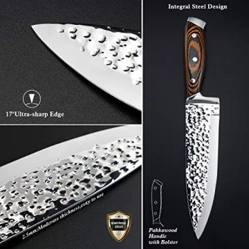 15-Piece High Carbon Stainless Steel Kitchen Knife Set