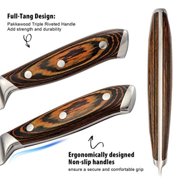 15-Piece High Carbon Stainless Steel Kitchen Knife Set