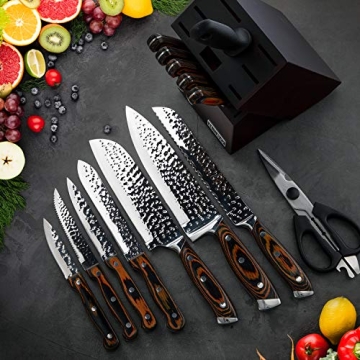 15-Piece High Carbon Stainless Steel Kitchen Knife Set