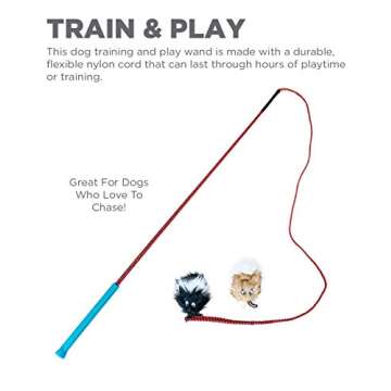 Outward Hound Tail Teaser Durable Dog Wand with Soft Plush Toys